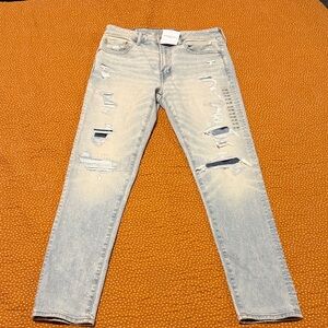 American Eagle Outfitters Distressed Light Blue Jeans